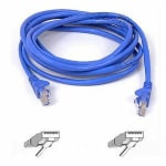 Belkin Cat5e Patch Cable - RJ-45 Male Network - RJ-45 Male Network - 25ft - Blue