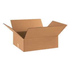 Partners Brand Flat Corrugated Boxes 17in x 14in x 5in, Bundle of 25