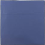 JAM Paper Color Square Invitation Envelopes, 8 1/2in x 8 1/2in, Gummed Seal, Presidential Blue, Pack Of 25