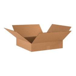 Partners Brand Flat Corrugated Boxes 17in x 17in x 4in, Bundle of 25