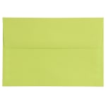 JAM Paper Booklet Invitation Envelopes, A8, Gummed Seal, Lime Green, Pack Of 25