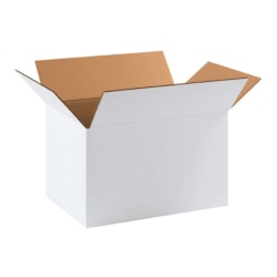 Partners Brand Corrugated Boxes 17 1/4in x 11 1/4in x 10in, White, Bundle of 25