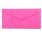 JAM Paper Booklet Envelopes, #7 3/4 Monarch, Straight Flap, Gummed Seal, Fuchsia Hot Pink, Pack Of 25