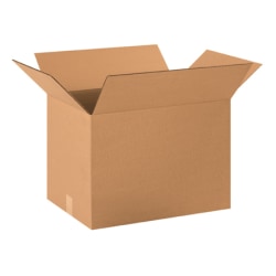 Partners Brand Corrugated Boxes, 19in x 13in x 13in, Kraft, Bundle of 25