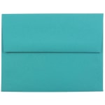 JAM Paper Booklet Invitation Envelopes, A2, Gummed Seal, 30% Recycled, Sea Blue, Pack Of 25