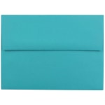 JAM Paper Booklet Invitation Envelopes, A6, Gummed Seal, 30% Recycled, Sea Blue, Pack Of 25