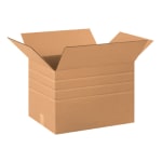 Partners Brand Multi-Depth Corrugated Boxes, 20in x 12in x 12in, Kraft, Bundle of 20