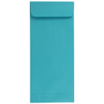 JAM Paper #10 Policy Envelopes, Gummed Seal, 30% Recycled, Sea Blue, Pack Of 25