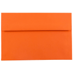 JAM Paper Booklet Invitation Envelopes, A7, Gummed Seal, 30% Recycled, Orange, Pack Of 25