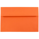 JAM Paper Booklet Invitation Envelopes, A8, Gummed Seal, 30% Recycled, Orange, Pack Of 25