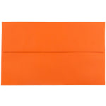 JAM Paper Booklet Invitation Envelopes, A10, Gummed Seal, 30% Recycled, Orange, Pack Of 25