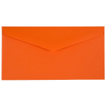 JAM Paper Booklet Envelopes, #7 3/4 Monarch, Gummed Seal, 30% Recycled, Orange, Pack Of 25