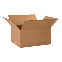 Partners Brand Corrugated Boxes 20in x 15in x 10in, Kraft, Bundle of 20