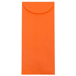 JAM PAPER #14 Policy Business Colored Envelopes, 5 x 11 1/2, Orange Recycled, 25/Pack