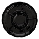 Amscan Scalloped Sectional Chip N Dip Trays, 16in, Jet Black, Pack Of 3 Trays