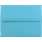 JAM Paper Booklet Invitation Envelopes, A2, Gummed Seal, 30% Recycled, Dark Blue, Pack Of 25