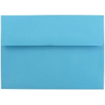 JAM Paper Booklet Invitation Envelopes, A7, Gummed Seal, 30% Recycled, Blue, Pack Of 25