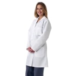 Medline Ladies Full-Length Lab Coat, Small, White