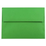 JAM Paper Booklet Invitation Envelopes, A7, Gummed Seal, 30% Recycled, Green, Pack Of 25