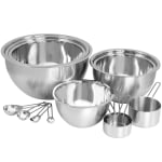 MegaChef 14-Piece Mixing Bowl Set, Silver