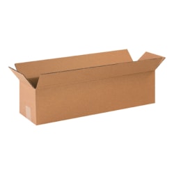 Partners Brand Long Corrugated Boxes, 24in x 8in x 6in, Kraft, Bundle of 25