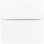 JAM Paper Square Invitation Envelopes, 4 1/2in x 4 1/2in, Gummed Seal, White, Pack Of 25