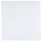 JAM Paper Square Invitation Envelopes, 7in x 7in, Gummed Seal, White, Pack Of 25