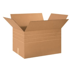 Partners Brand Multi-Depth Corrugated Boxes, 24in x 18in x 18in, Kraft, Bundle of 15