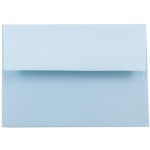 JAM Paper Booklet Invitation Envelopes, A2, Gummed Seal, Light Baby Blue, Pack Of 25