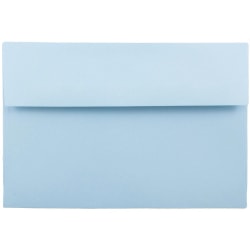 JAM Paper Booklet Invitation Envelopes, A8, Gummed Seal, Light Baby Blue, Pack Of 25