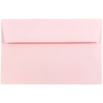 JAM Paper Booklet Invitation Envelopes, A9, Gummed Seal, Light Baby Pink, Pack Of 25