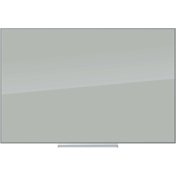 U Brands Frameless Floating Non-Magnetic Glass Dry Erase Board, 35in X 23in, Grey