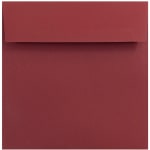 JAM Paper Color Square Invitation Envelopes, 6in x 6in, Gummed Seal, Dark Red, Pack Of 25