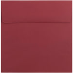 JAM Paper Color Square Invitation Envelopes, 8 1/2in x 8 1/2in, Gummed Seal, Dark Red, Pack Of 25