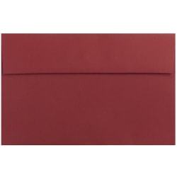 JAM Paper Booklet Invitation Envelopes, A10, Gummed Seal, Dark Red, Pack Of 25