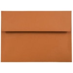 JAM Paper Booklet Invitation Envelopes, A7, Gummed Seal, Dark Orange, Pack Of 25