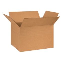 Partners Brand Multi-Depth Corrugated Boxes, 26in x 18in x 16in, Kraft, Bundle of 10