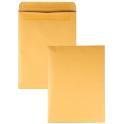 Quality Park Redi-Seal Catalog Envelopes, 9in x 12in, Kraft, Box Of 250