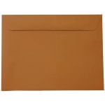 JAM Paper Booklet Envelopes, 9in x 12in, Gummed Seal, Dark Orange, Pack Of 25