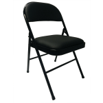 Realspace Metal Folding Chair, Black