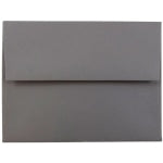 JAM Paper Booklet Invitation Envelopes, A2, Gummed Seal, Dark Gray, Pack Of 25