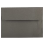 JAM Paper Booklet Invitation Envelopes, A7, Gummed Seal, Dark Gray, Pack Of 25