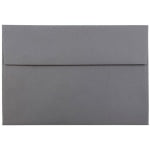 JAM Paper Booklet Invitation Envelopes, A8, Gummed Seal, Dark Gray, Pack Of 25