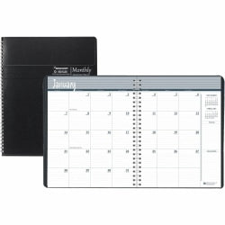 SKILCRAFT Monthly Planner, 6 7/8in x 8 3/4in, Black, January to December