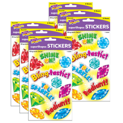 Trend Stinky Stickers, Friendly Flowers/Floral, 84 Stickers Per Pack, Set Of 6 Packs