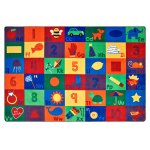 Carpets for Kids Premium Collection Sequential Seating Literacy ABC Rug, 8ft 4in x 13ft 4in, Multicolor