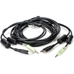 Vertiv Avocent USB Keyboard and Mouse, and Audio Cable, 10 ft. for Vertiv Avocent SV and SC Series Switches - 10 ft, 1 x USB, 1 x Audio, Secure KM cable