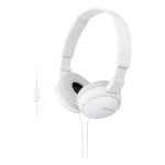 Sony ZX On-Ear Monitor Headphones, White, MDRZX110AP/W