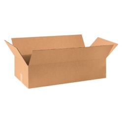 Partners Brand Corrugated Boxes 30in x 14in x 7in, Kraft, Bundle of 10