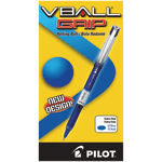 Pilot Liquid Rollerball Pens, Extra-Fine Point, 0.5 mm, Blue/White Barrel, Blue Ink, Pack Of 12 Pens